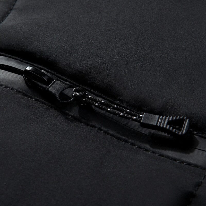 Jaqueta Puffer Masculina de Luxo com Capuz Removível