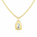 Colar Feminino com Pingente de Moissanite em Ouro 14K.