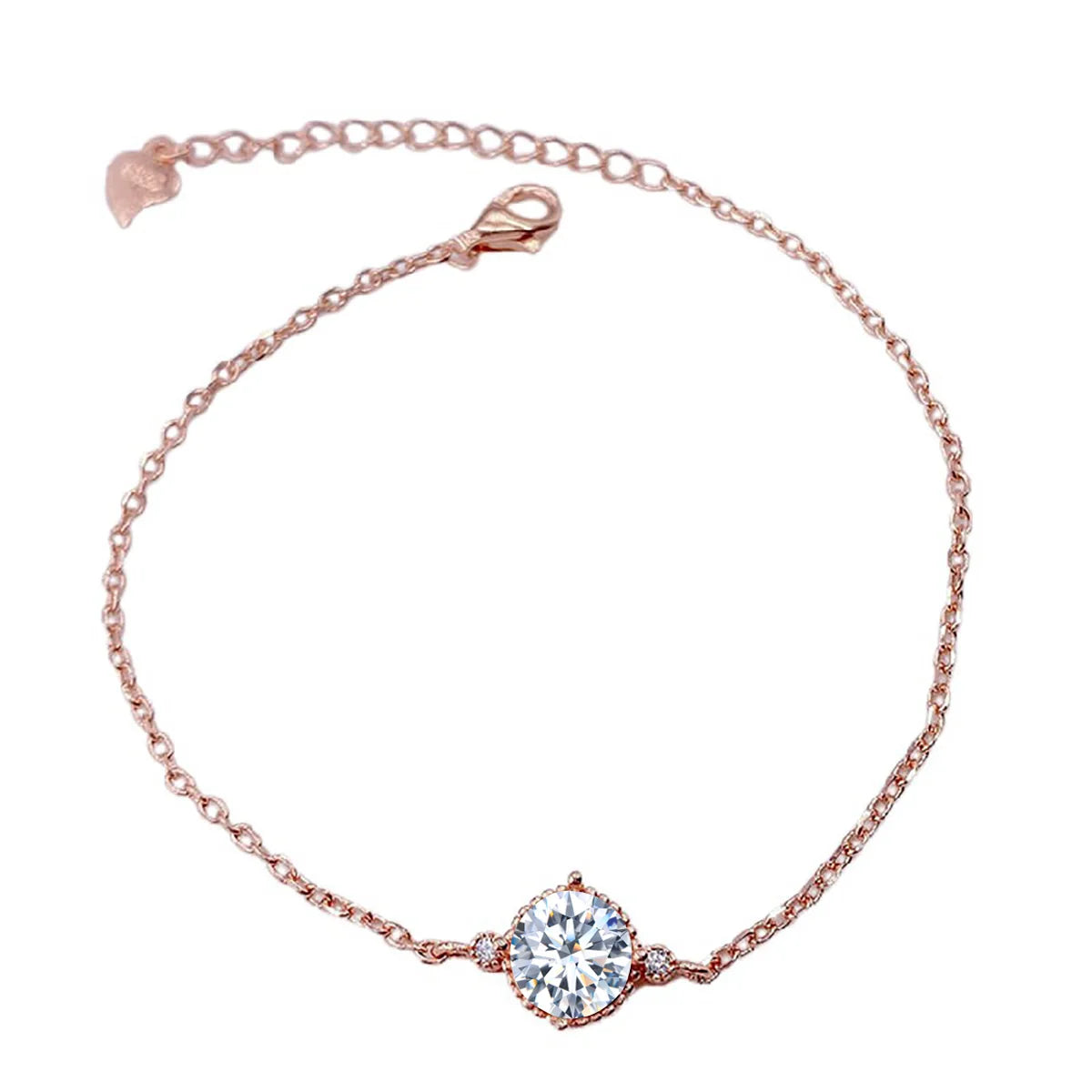 Pulseira Feminina em Prata 925 com Moissanite.