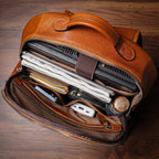 Mochila Masculina em Couro Premium.