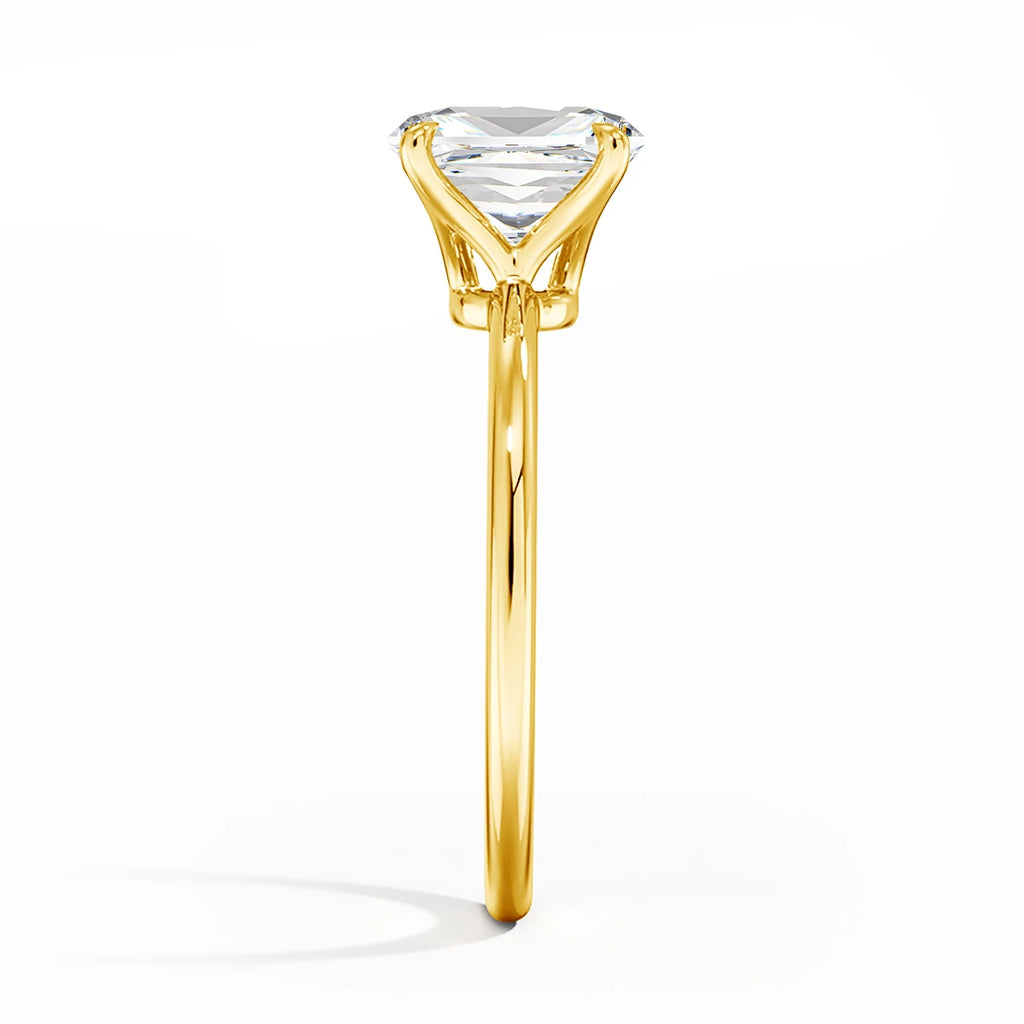 Garb Eterna Luce – Anel Feminino Solitário de Moissanite em Ouro 14K.