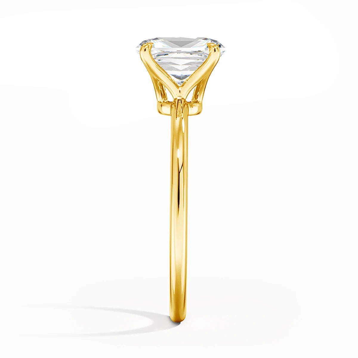 Garb Eterna Luce – Anel Feminino Solitário de Moissanite em Ouro 14K.