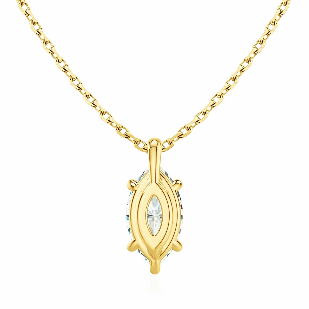 Colar Feminino com Pingente de Moissanite em Ouro 14K.