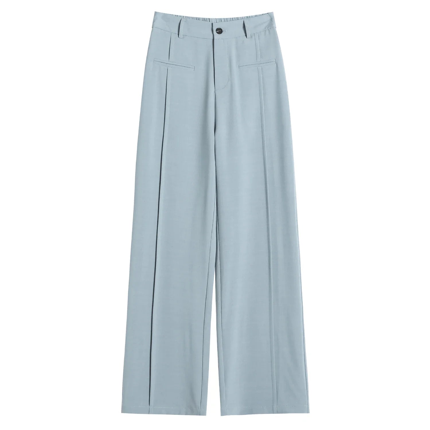 Calça de Pernas Largas de Cintura Alta para Verão.