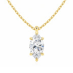 Colar Feminino com Pingente de Moissanite em Ouro 14K.