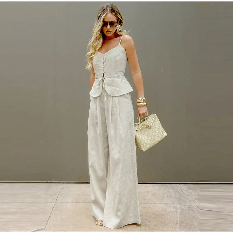 Conjunto Feminino Casual de Microfibra com Patchwork Artesanal.