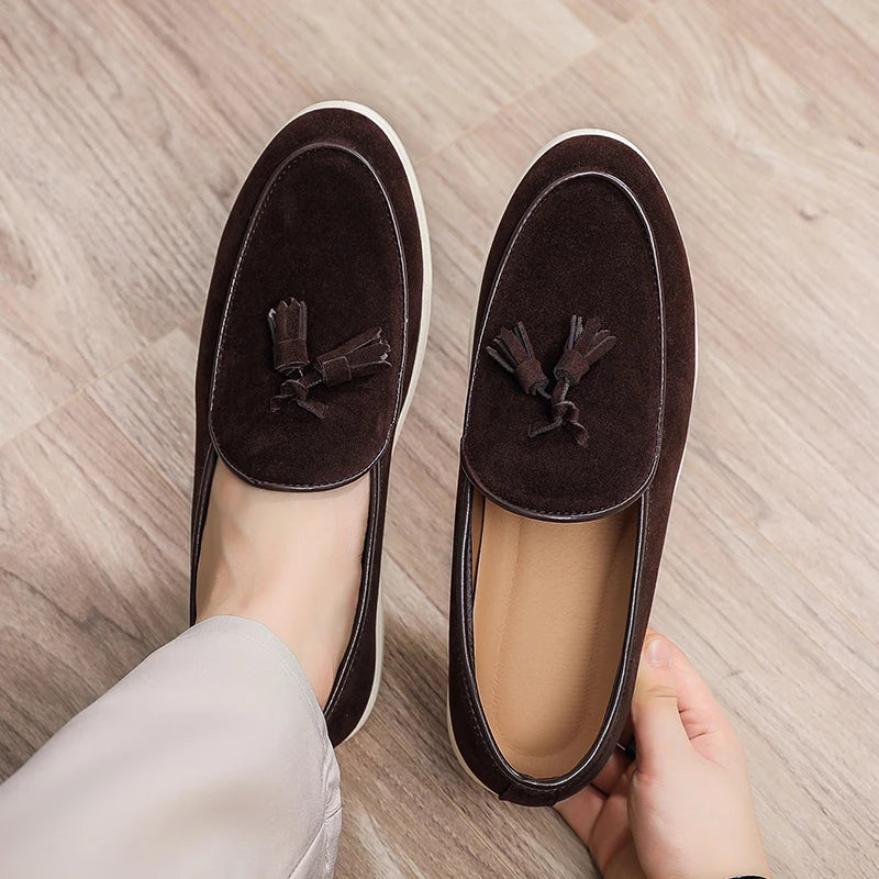 Mocassim Masculino Slip-On Multicolorido em Borracha e Tecido Premium.