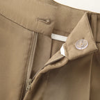 Calça Feminina de Cintura Alta e Perna Larga com Cinto