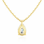 Colar Feminino com Pingente de Moissanite em Ouro 14K.