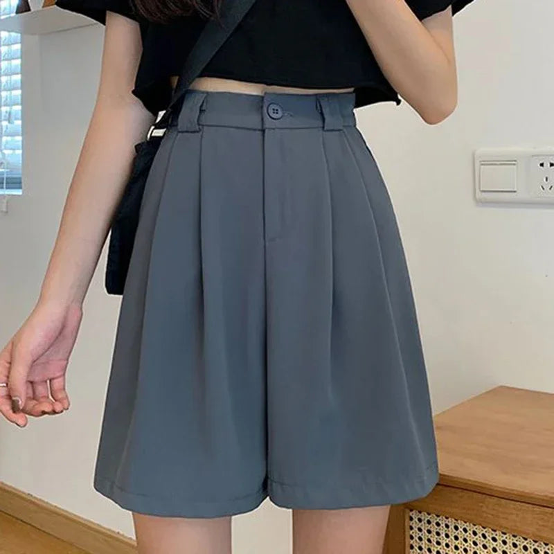 Shorts Feminino de Verão com Calça de Perna Larga.