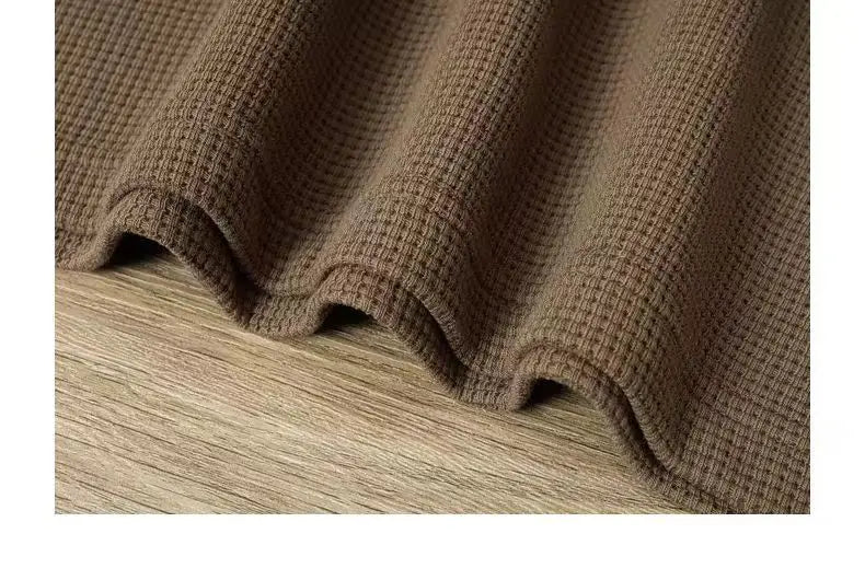 Camiseta Masculina de Malha Waffle com Gola Redonda.