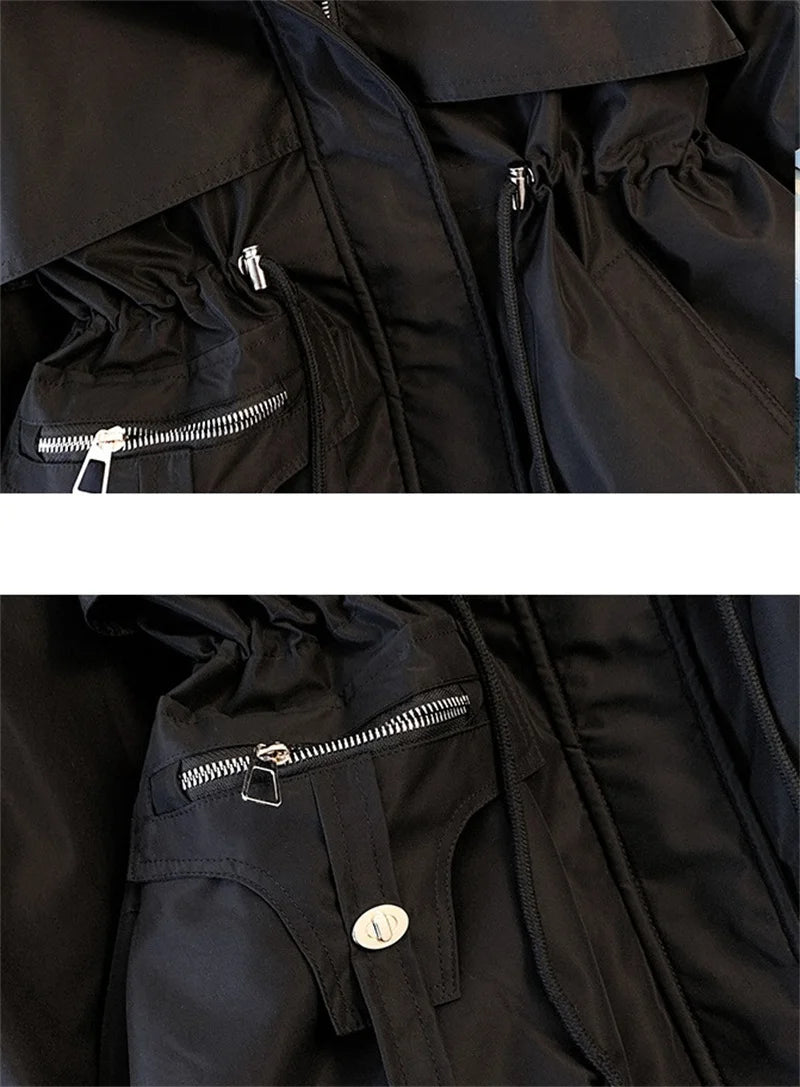 Parka Feminina de Algodão Premium com Capuz Integrado.